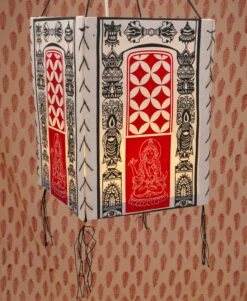 Lokta Papier Hänge Lampenschirm, Deckenleuchte Aus Handgeschöpftem Papier - Tara Weiß - 28x18x18 Cm -Laden Für Heimbeleuchtung 02 21 nepal 12021 99