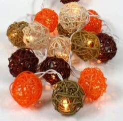 Rattan Ball LED Kugel Lampion Lichterkette - Sommer Farbe -Laden Für Heimbeleuchtung 02ba899ab212777c0