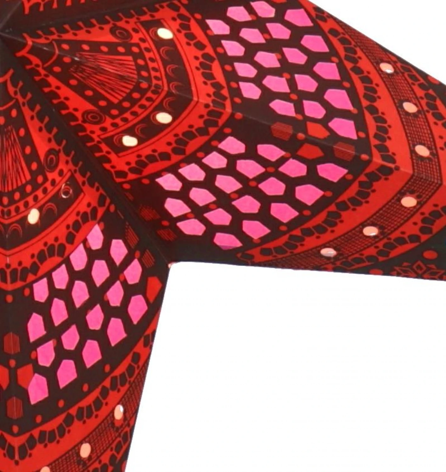 Faltbarer Advents Leucht Papierstern, Weihnachtsstern 60 Cm - Horus Rot/türkis 7 Faltbarer Advents Leucht Papierstern, Weihnachtsstern 60 Cm - Horus Rot/türkis – Bild 5