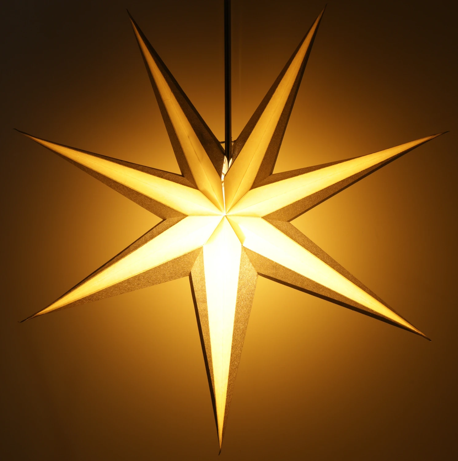 Faltbarer Advents Leucht Papierstern, Weihnachtsstern 60 Cm - Teva 3D Silver Out 5 Faltbarer Advents Leucht Papierstern, Weihnachtsstern 60 Cm - Teva 3D Silver Out – Bild 3