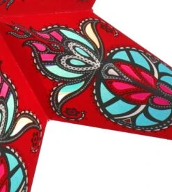 Faltbarer Advents Leucht Papierstern, Weihnachtsstern 60 Cm - Medusa 2 Rot/ Türkis -Laden Für Heimbeleuchtung 0975541b8c2bb909b1827dc19fa2c46a