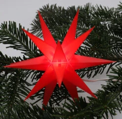 LED Ministern Baltasar Für Innen Und Außen - Rot / Komplettset Mit Batteriebox, 3xAA, 4,5 V - 18x18x18 Cm