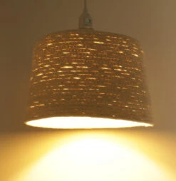 Papier Hänge Lampenschirm, Deckenleuchte Aus Recyceltem Baumwollpapier - Modell Olas 3 - 16x23x23 Cm Ø23 Cm -Laden Für Heimbeleuchtung 11 21 deckenlampe baumwolle 5