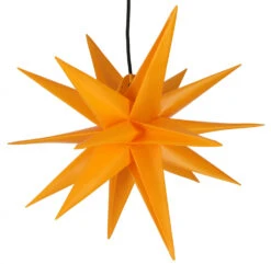 3D Batterie Außenstern Kaspar, Weihnachtsstern, Faltstern Mit 18 Spitzen Incl. 7m Kabel &amp; LED Leuchtmittel - Ø 35 Cm 4xAA Gelb -Laden Für Heimbeleuchtung 11 21 kaspar1221 2 2