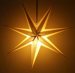 Faltbarer Advents Leucht Papierstern, Weihnachtsstern 60 Cm - Teva 3D Silver In -Laden Für Heimbeleuchtung 11 21 papierstern 21 21