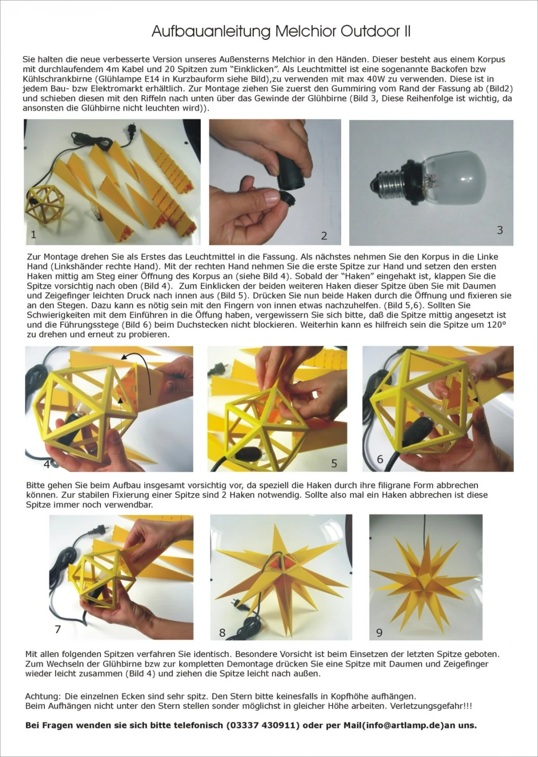 Melchior Outdoor II Rot, Sehr Stabiler 3D Außenstern Ø 60 Cm, Mit 20 Spitzen, Inkl. 4 M Außenkabel - Melchior Rot 9 Melchior Outdoor II Rot, Sehr Stabiler 3D Außenstern Ø 60 Cm, Mit 20 Spitzen, Inkl. 4 M Außenkabel - Melchior Rot – Bild 7
