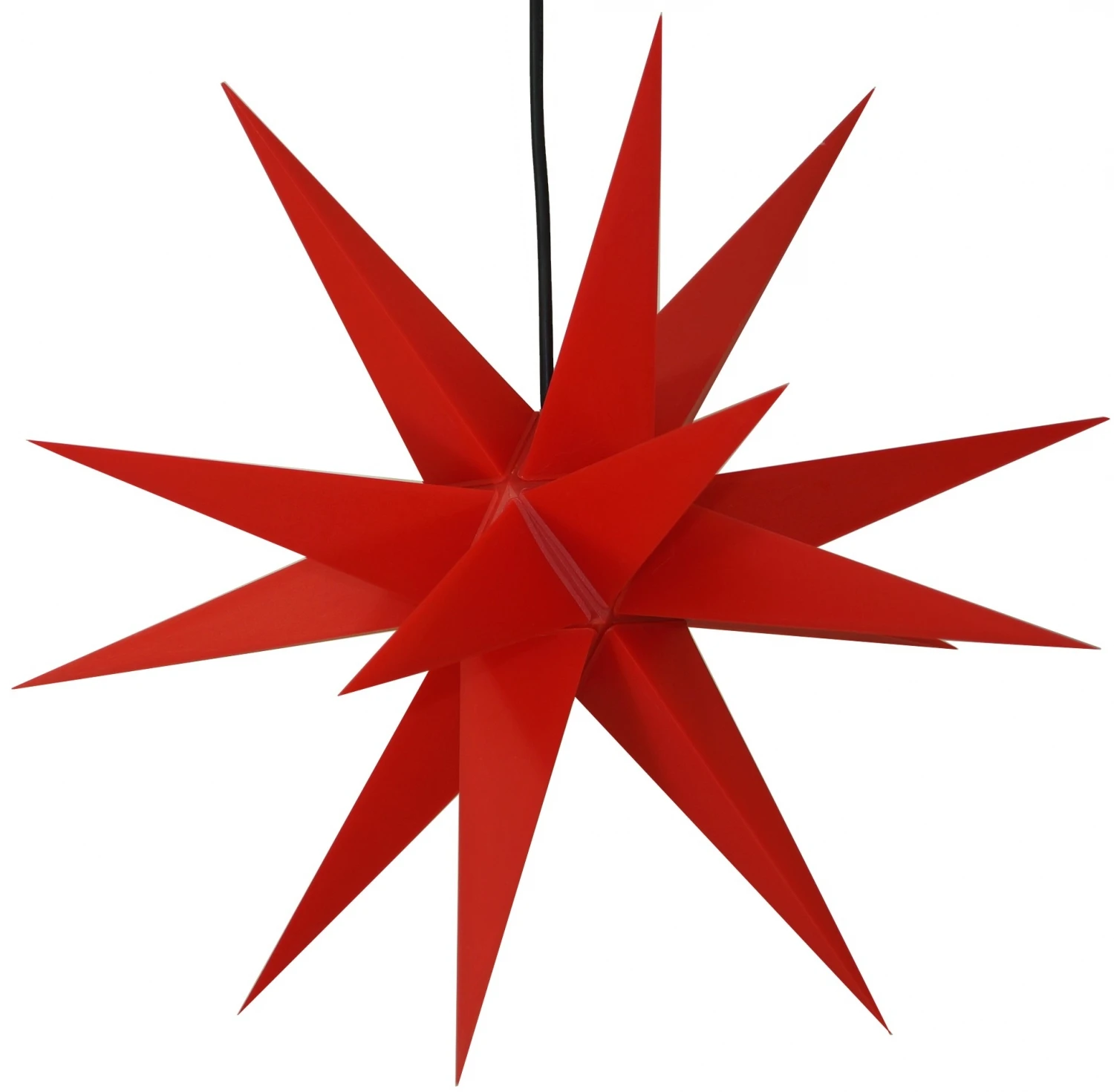 Melchior Outdoor II Rot, Sehr Stabiler 3D Außenstern Ø 60 Cm, Mit 20 Spitzen, Inkl. 4 M Außenkabel - Melchior Rot 7 Melchior Outdoor II Rot, Sehr Stabiler 3D Außenstern Ø 60 Cm, Mit 20 Spitzen, Inkl. 4 M Außenkabel - Melchior Rot – Bild 5