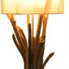 Tischleuchte / Tischlampe, In Bali Handgemachtes Unikat Aus Naturmaterial, Treibholz, Baumwolle - Modell Makarena - 75x35x15 Cm -Laden Für Heimbeleuchtung 18 1lampen bali neu 15