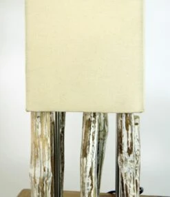 Tischleuchte / Tischlampe Kowari, In Bali Handgemachtes Unikat Aus Naturmaterial ,Treibholz, Baumwolle - Modell Kowari - 52x17x17 Cm -Laden Für Heimbeleuchtung 2 18 dsc08336