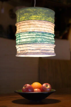 Runde Papier Hängelampe, Lokta Papierlampenschirm Karaman, Handgeschöpftes Papier - 32x28x28 Cm Ø28 Cm -Laden Für Heimbeleuchtung 2 21 23317 lampe 2
