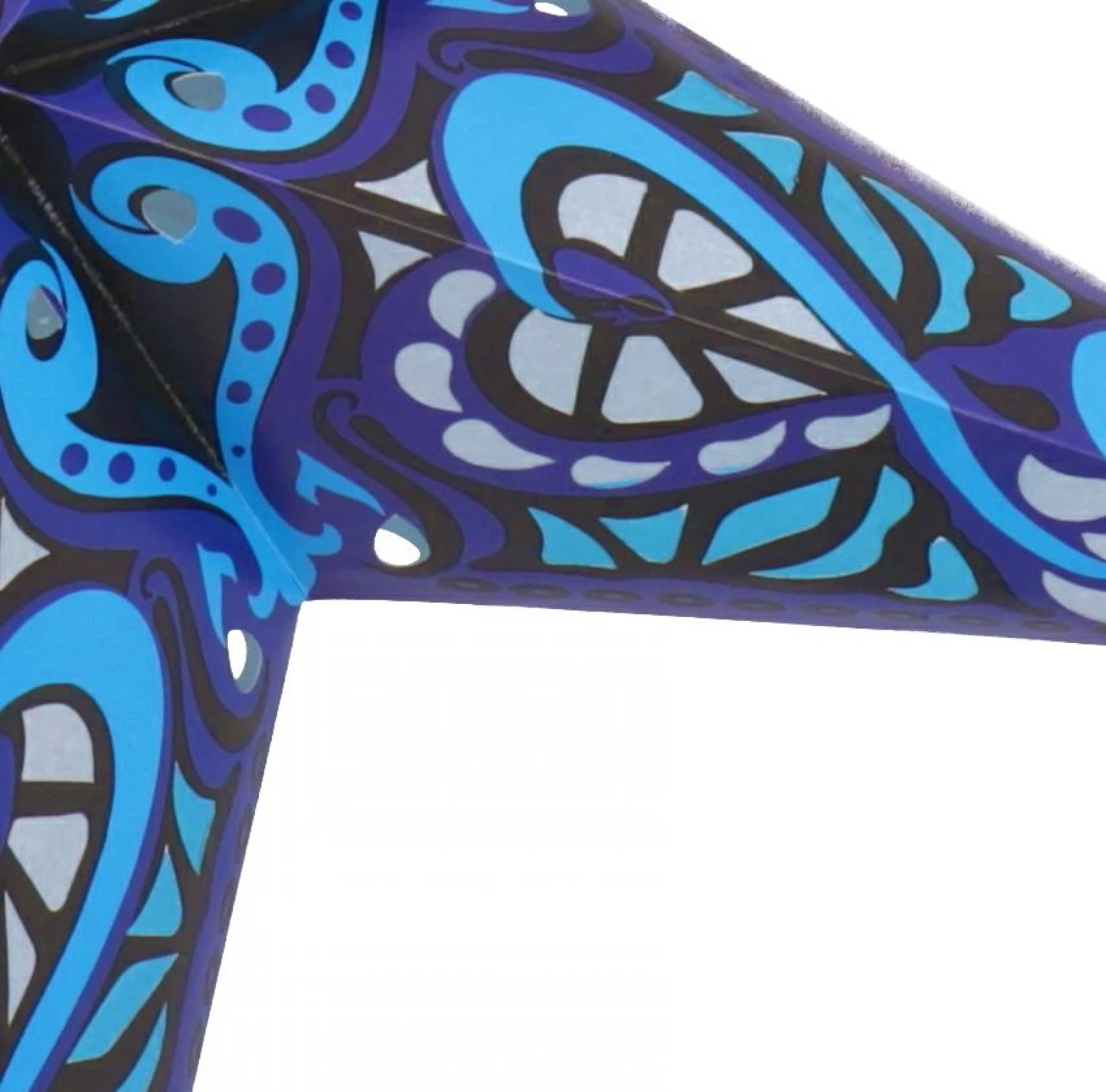 Faltbarer Advents Leucht Papierstern, Weihnachtsstern 60 Cm - Galadriel Blau 8 Faltbarer Advents Leucht Papierstern, Weihnachtsstern 60 Cm - Galadriel Blau – Bild 6