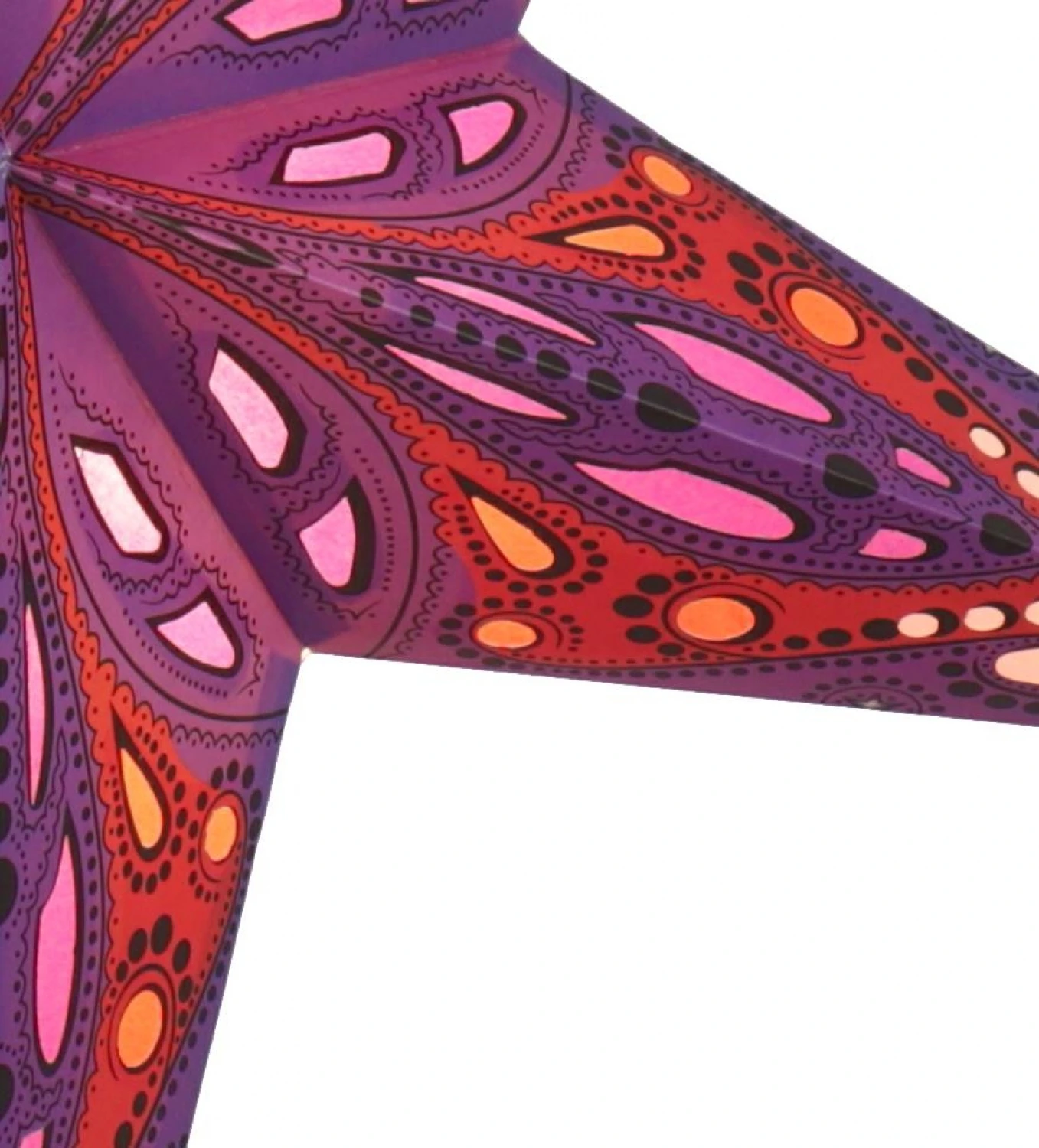 Faltbarer Advents Leucht Papierstern, Weihnachtsstern 60 Cm - Marwin Violett 7 Faltbarer Advents Leucht Papierstern, Weihnachtsstern 60 Cm - Marwin Violett – Bild 5