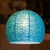 Halbrunder Lokta Papierlampenschirm, Boho Hängelampe Coronada Ø 40 Cm - Türkis -Laden Für Heimbeleuchtung 3bc419e5e5330387fcfb9dcc8633fb70