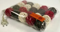 Rattan Ball LED Kugel Lampion Lichterkette - Rot/braun/weiß -Laden Für Heimbeleuchtung 4 14dsc01094