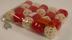 Rattan Ball LED Kugel Lampion Lichterkette - Rot/weiß -Laden Für Heimbeleuchtung 4 14dsc01098