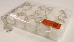 Stoff Ball Lichterkette, LED Kugel Lampion Lichterkette - Weiß -Laden Für Heimbeleuchtung 4 14dsc01138