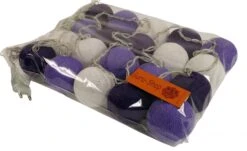 Stoff Ball Lichterkette LED Kugel Lampion Lichterkette - Lila -Laden Für Heimbeleuchtung 4 14dsc01147 1