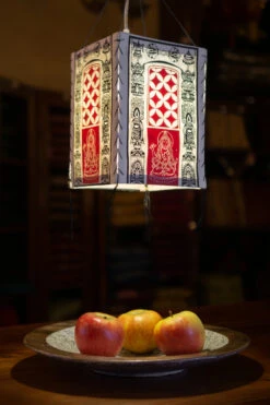 Lokta Papier Hänge Lampenschirm, Deckenleuchte Aus Handgeschöpftem Papier - Tara Weiß - 28x18x18 Cm -Laden Für Heimbeleuchtung 49218