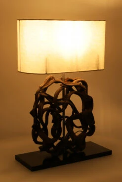 Tischlampe / Tischleuchte, Handgemacht Aus Naturmaterial - Modell Liana 1 - 54x35x16 Cm -Laden Für Heimbeleuchtung 50559 11 2133 lampen 4 22 77