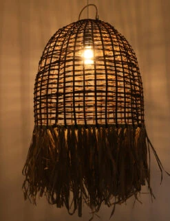 Deckenlampe / Deckenleuchte, In Bali Handgemacht Aus Naturmaterial, Rattan - Modell Atacama - 70x42x42 Cm Ø42 Cm -Laden Für Heimbeleuchtung 50572 11 2133 lampen 4 22 4