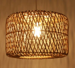 Deckenlampe / Deckenleuchte, In Bali Handgemacht Aus Naturmaterial, Rattan - Modell Royana Braun - 23x33x33 Cm -Laden Für Heimbeleuchtung 51279 11 2133 lampen 4 22 23