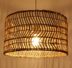 Deckenlampe / Deckenleuchte, In Bali Handgemacht Aus Naturmaterial, Rattan - Modell Rosalia - 23x39x39 Cm -Laden Für Heimbeleuchtung 51280 11 2133 lampen 4 22 24
