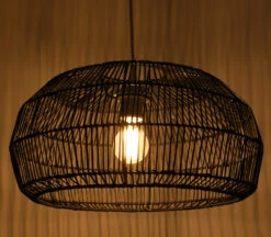 Deckenlampe / Deckenleuchte, In Bali Handgemacht Aus Naturmaterial, Rattan - Modell Rovaniemi - 23x45x45 Cm -Laden Für Heimbeleuchtung 51281 11 2133 lampen 4 22 18