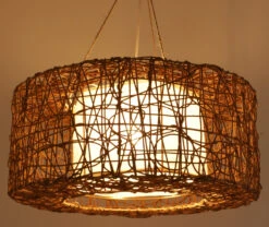 Deckenlampe / Deckenleuchte, In Bali Handgemacht Aus Naturmaterial, Rattan, Sisal - Modell Simba Braun - 20x50x50 Cm Ø50 Cm 10 Deckenlampe / Deckenleuchte, In Bali Handgemacht Aus Naturmaterial, Rattan, Sisal - Modell Simba Braun - 20x50x50 Cm Ø50 Cm -Laden Für Heimbeleuchtung 51284 11 2133 lampen 4 22 36