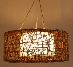 Deckenlampe / Deckenleuchte, In Bali Handgemacht Aus Naturmaterial, Rattan, Sisal - Modell Simba Braun - 20x50x50 Cm Ø50 Cm 11 Deckenlampe / Deckenleuchte, In Bali Handgemacht Aus Naturmaterial, Rattan, Sisal - Modell Simba Braun - 20x50x50 Cm Ø50 Cm -Laden Für Heimbeleuchtung 51284 11 2133 lampen 4 22 37