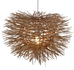 Deckenlampe / Deckenleuchte, In Bali Handgemacht Aus Naturmaterial, Rattan - Modell Nairobi - 40x50x50 Cm Ø50 Cm