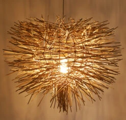 Deckenlampe / Deckenleuchte, In Bali Handgemacht Aus Naturmaterial, Rattan - Modell Nairobi - 40x50x50 Cm Ø50 Cm -Laden Für Heimbeleuchtung 51285 11 2133 lampen 4 22 43
