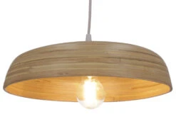 Design Deckenlampe / Deckenleuchte, In Bali Handgemacht Aus Bambus - Modell Bambusa 7 - 8x35x35 Cm Ø35 Cm