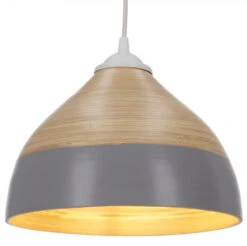 Design Deckenlampe / Deckenleuchte, In Bali Handgemacht Aus Bambus - Modell Bambusa 10 - 16x25x25 Cm