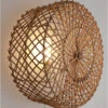 Wandlampe / Wandleuchte, In Bali Handgefertigt Aus Naturmaterial, Rattan - Modell Maumere Braun - 35x35x14 Cm -Laden Für Heimbeleuchtung 51295 t 11 21 wandlampe 23 05 22 4