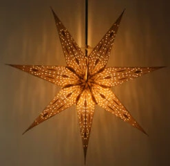 Faltbarer Advents Leucht Papierstern, Weihnachtsstern 60 Cm - Luminea Gold -Laden Für Heimbeleuchtung 51300 11 2133 1359sterne 2022 12