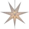Faltbarer Advents Leucht Papierstern, Weihnachtsstern 60 Cm - Lunara Silver