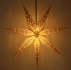 Faltbarer Advents Leucht Papierstern, Weihnachtsstern 60 Cm - Lunara Gold -Laden Für Heimbeleuchtung 51303 11 2133 1359sterne 2022 3