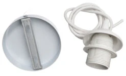 Deckenpendel Mit Metallbaldachin - Weiß E27 - 3x50x10 Cm -Laden Für Heimbeleuchtung 51374 11 2133 lampe 27 4 22 5 1