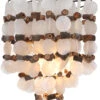Deckenlampe / Deckenleuchte, Muschelleuchte Aus Hunderten Capiz, Perlmutt Plättchen - Modell Papua - 40x30x30 Cm Ø30 Cm -Laden Für Heimbeleuchtung 53106 11 2133 1359deko 9 5 23 3