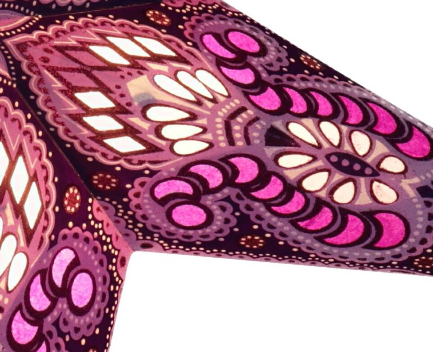 Faltbarer Advents Leucht Papierstern, Weihnachtsstern 60 Cm - Menor Violett/natur 6 Faltbarer Advents Leucht Papierstern, Weihnachtsstern 60 Cm - Menor Violett/natur – Bild 4