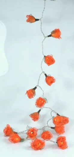 Bast Rosen LED Lichterkette 20 Stk. - Orange -Laden Für Heimbeleuchtung 6 13dsc09564