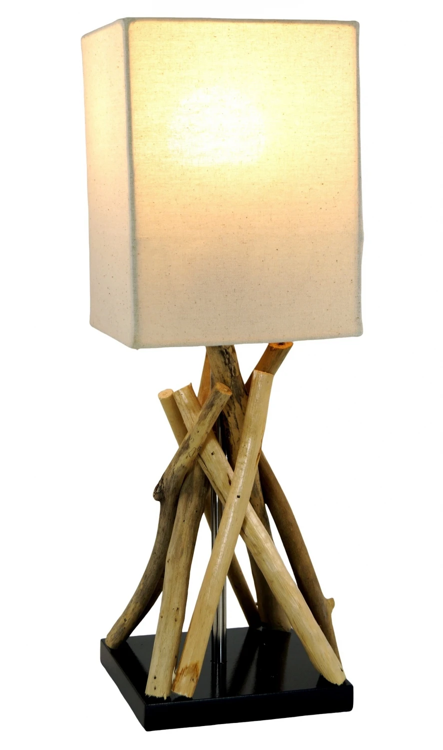 Tischleuchte / Tischlampe Pamplona,Treibholz, Baumwolle, In Bali Handgemacht Aus Naturmaterial - Modell Pamplona - 42x15x15 Cm 5 Tischleuchte / Tischlampe Pamplona,Treibholz, Baumwolle, In Bali Handgemacht Aus Naturmaterial - Modell Pamplona - 42x15x15 Cm – Bild 3