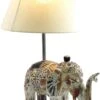 Tischlampe / Tischleuchte, In Bali Handgemacht Aus Naturmaterial - Modell Elefant - 55x38x30 Cm -Laden Für Heimbeleuchtung 7 18dsc06221