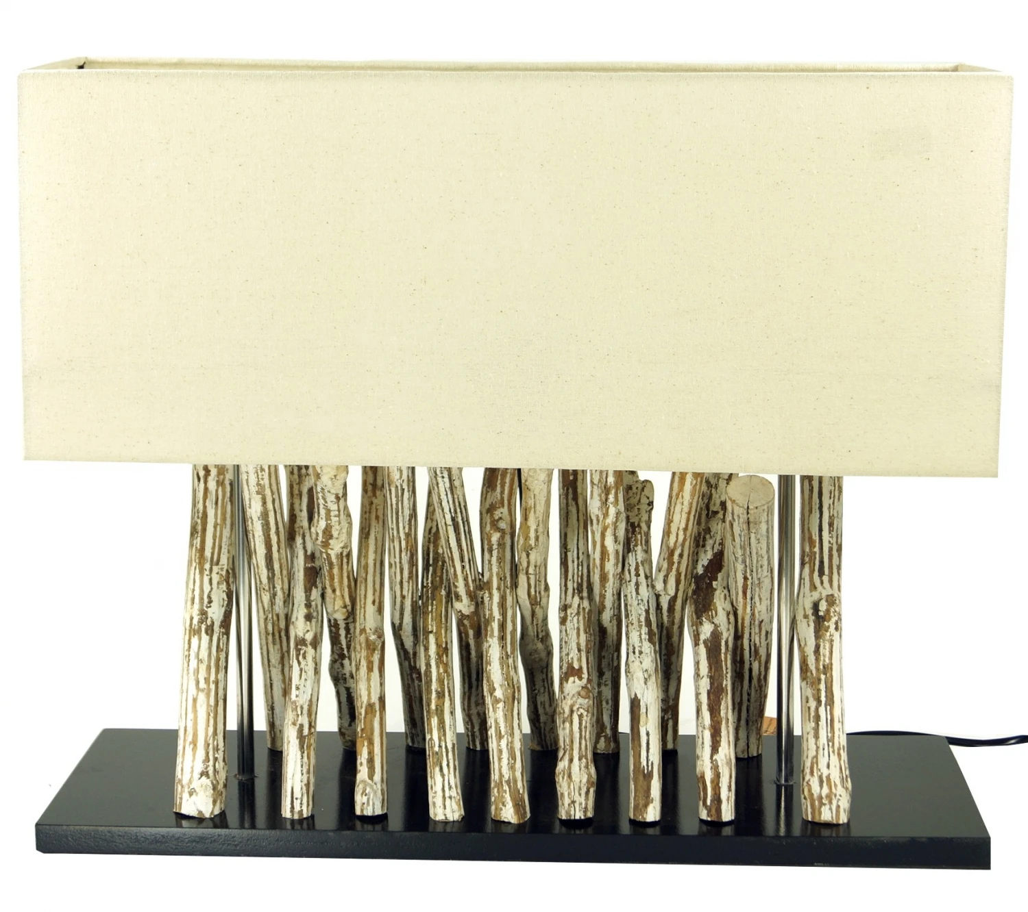 Tischlampe / Tischleuchte Vitoria, In Bali Handgemachtes Unikat Aus Naturmaterial ,Treibholz, Baumwolle - Modell Vitoria - 42x50x18 Cm 5 Tischlampe / Tischleuchte Vitoria, In Bali Handgemachtes Unikat Aus Naturmaterial ,Treibholz, Baumwolle - Modell Vitoria - 42x50x18 Cm – Bild 3