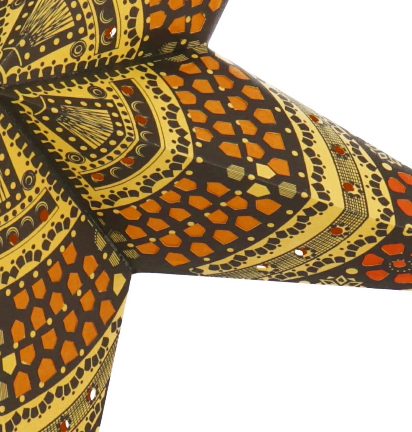 Faltbarer Advents Leucht Papierstern, Weihnachtsstern 60 Cm - Horus Gelb/orange 7 Faltbarer Advents Leucht Papierstern, Weihnachtsstern 60 Cm - Horus Gelb/orange – Bild 5