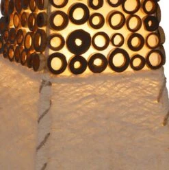 Tischlampe / Tischleuchte, In Bali Handgemacht Aus Naturmaterial, Kokosfaser, Bambus - Modell Maris Bamboo - 45x15x15 Cm -Laden Für Heimbeleuchtung 97e38f9968d0c2b6805860144f23cfc0
