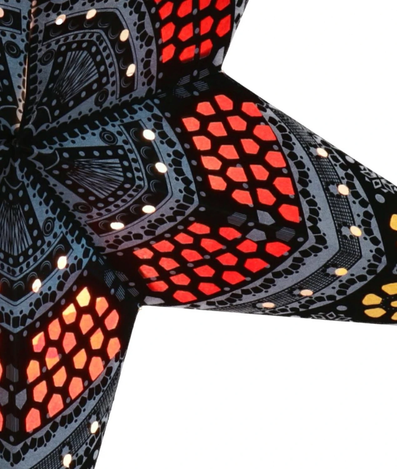 Faltbarer Advents Leucht Papierstern, Weihnachtsstern 60 Cm - Horus Blau/rot 6 Faltbarer Advents Leucht Papierstern, Weihnachtsstern 60 Cm - Horus Blau/rot – Bild 4