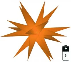 LED Ministern Baltasar Für Innen Und Außen - Gelb / Komplettset Mit Batteriebox 3xAA, 4,5 V - 18x18x18 Cm -Laden Für Heimbeleuchtung baltasar mit batteriebox gelb