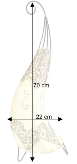 Hennalampe, Leder Tischlampe / Tischleuchte - Alban - Gelb - 70x22x22 Cm -Laden Für Heimbeleuchtung bemassung 14390
