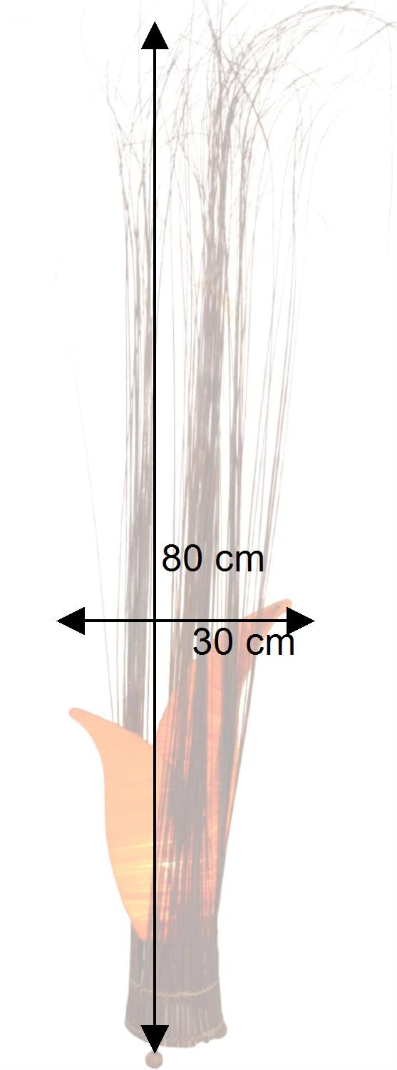 Tischleuchte / Tischlampe `Mandiri`, In Bali Handgemacht Aus Naturmaterial, Baumwolle - Rot - 80x30x20 Cm 5 Tischleuchte / Tischlampe `Mandiri`, In Bali Handgemacht Aus Naturmaterial, Baumwolle - Rot - 80x30x20 Cm – Bild 3